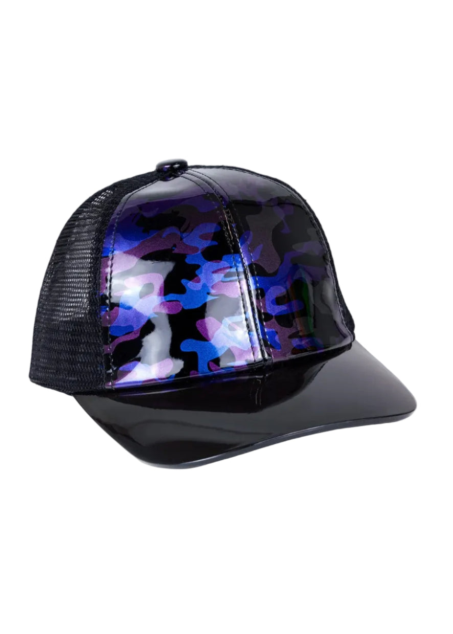 Magid Patent Camo Print Acrylic Brim Baseball Cap