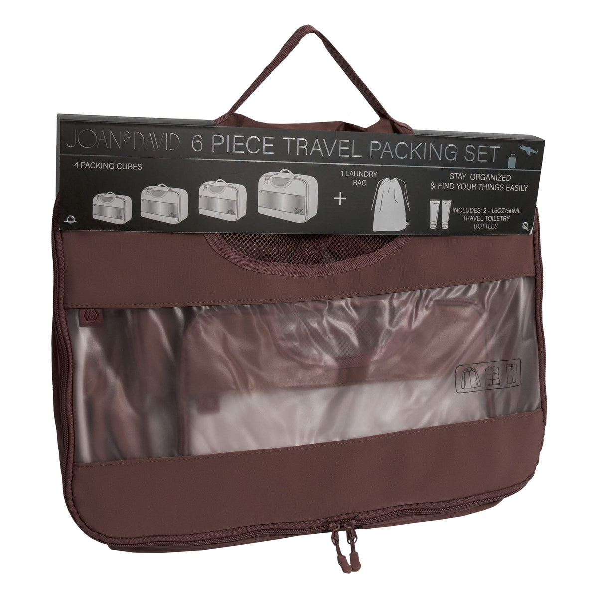 Joan & David 6 Piece Travel Packing Cube Set