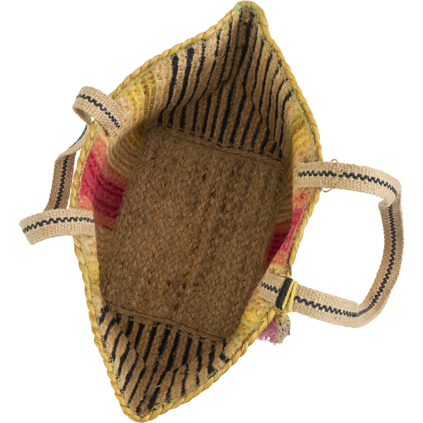 Magid Striped Natural Straw Jute Tote