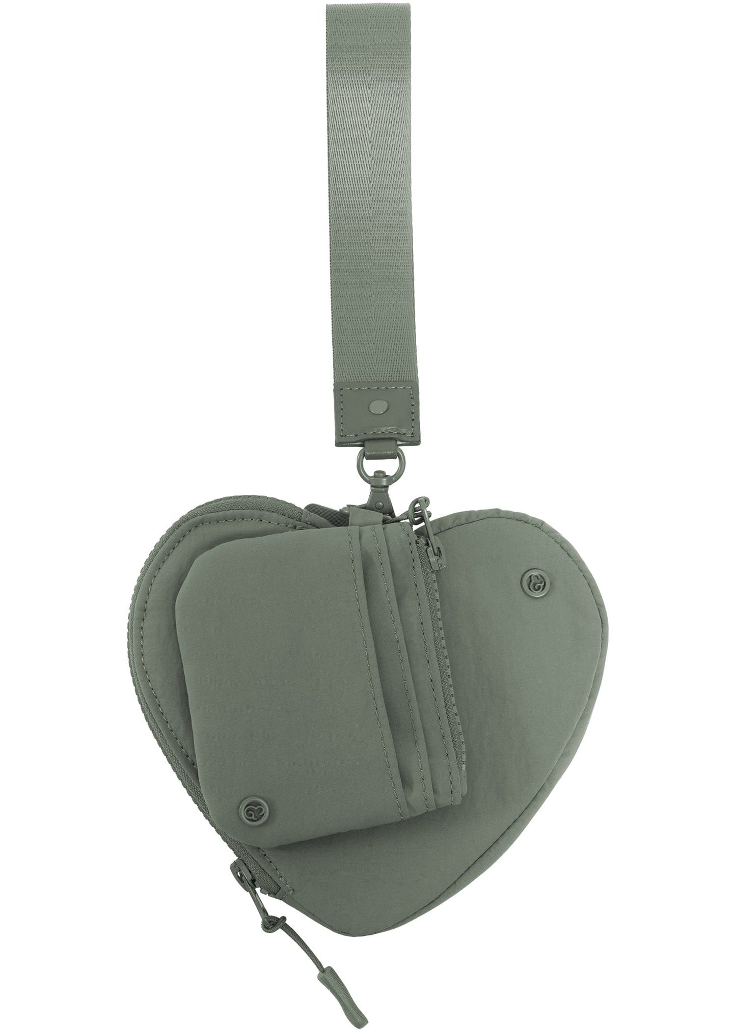 Joan & David The Hold-All Sport Nylon 3 Piece Set Heart Zip Pouch, Card Case & Lanyard Key Chain