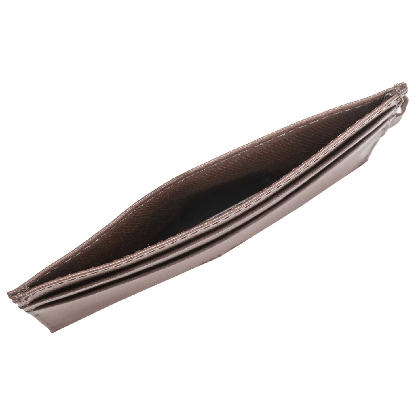 Jack Abrahams Goat Nappa Leather Card Case Minimalist Wallet Black