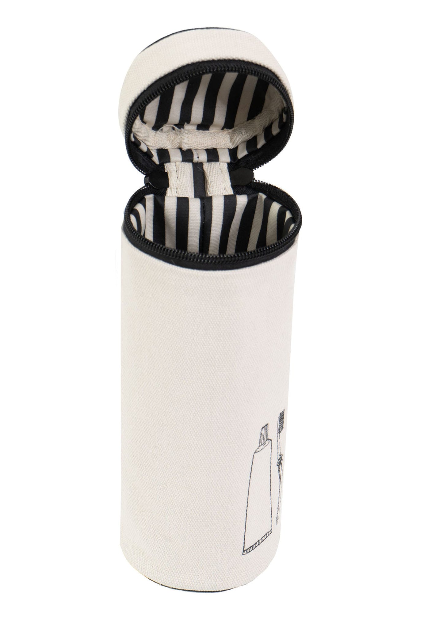 La L'Amour 16oz Cotton Canvas Top Handle Cylinder Toothbrush Case