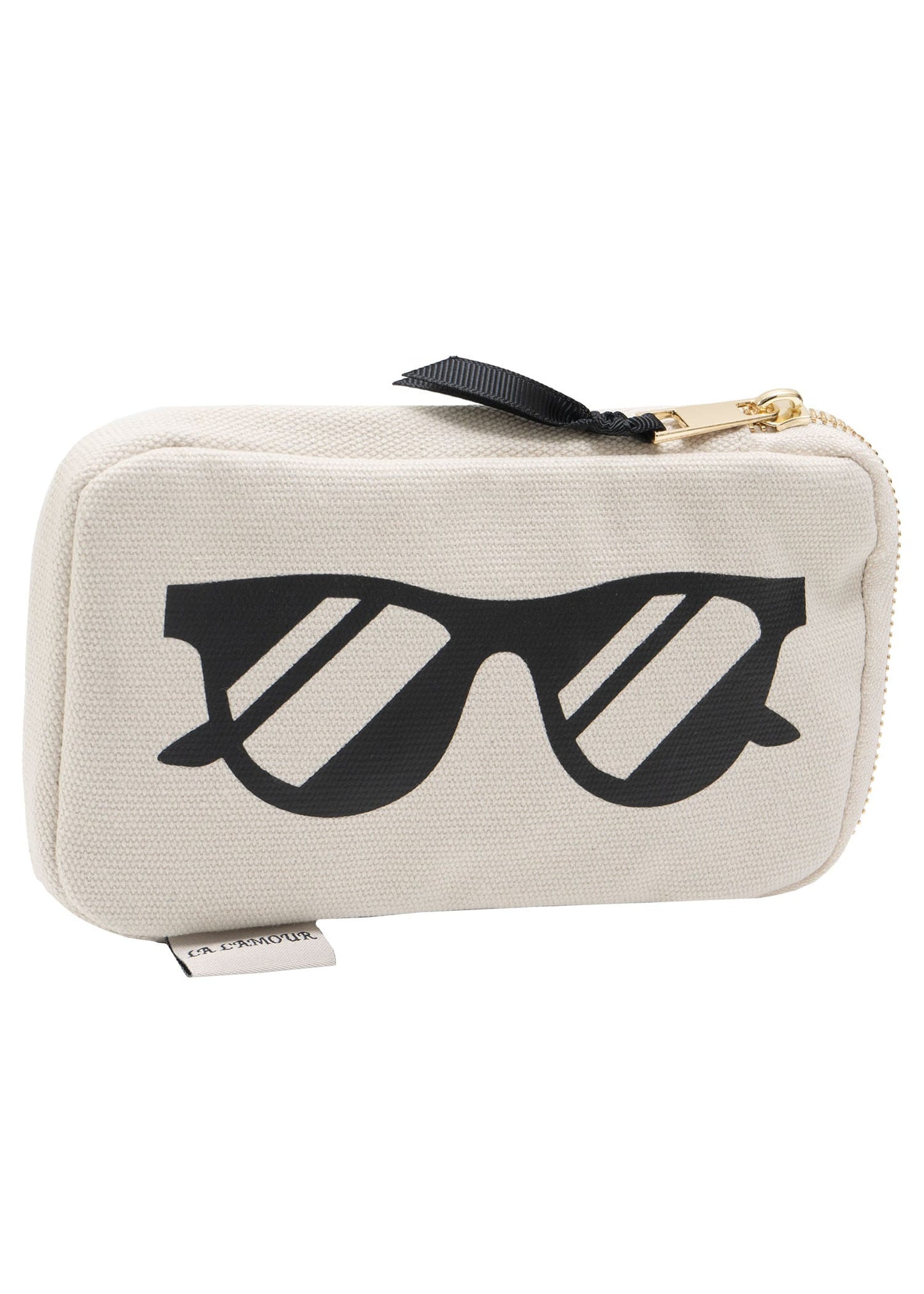 La L'Amour 16oz Cotton Canvas 3 Piece Toiletry Packing Set With Sunglasses Case