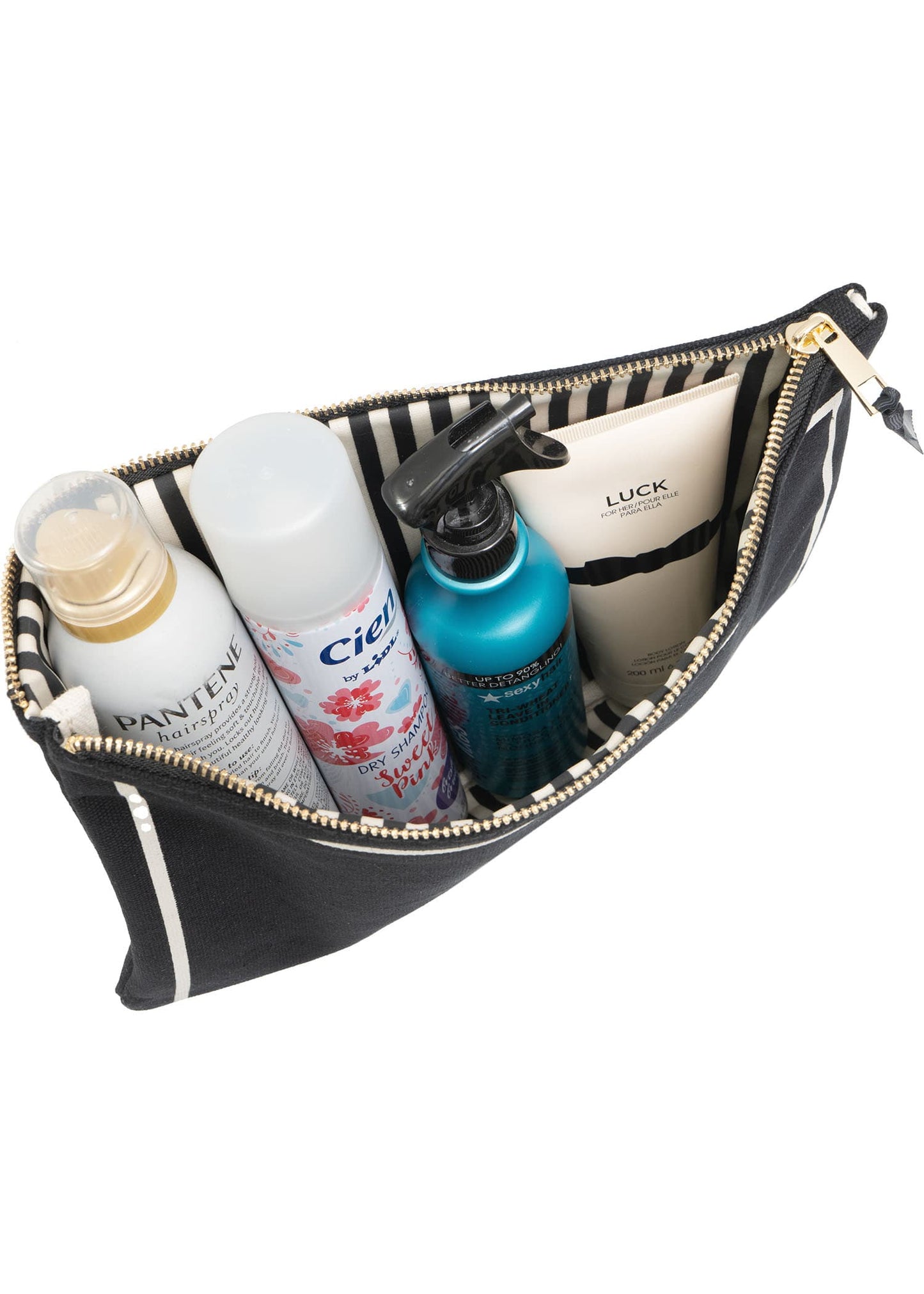 La L'Amour 16oz Cotton Canvas 3 Piece Toiletry Packing Set With Sunglasses Case