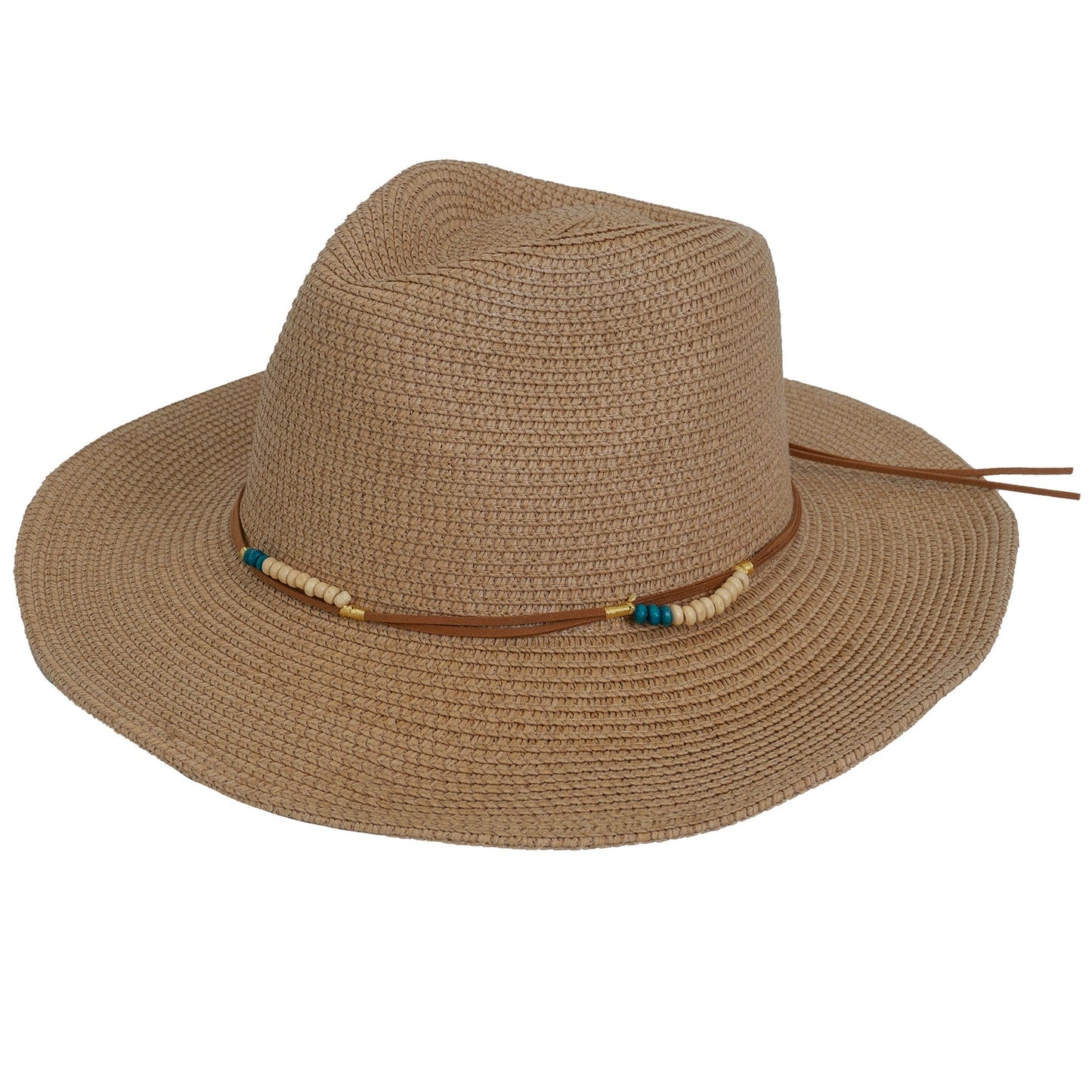 Magid Beaded Macrame Cowboy Straw Hat