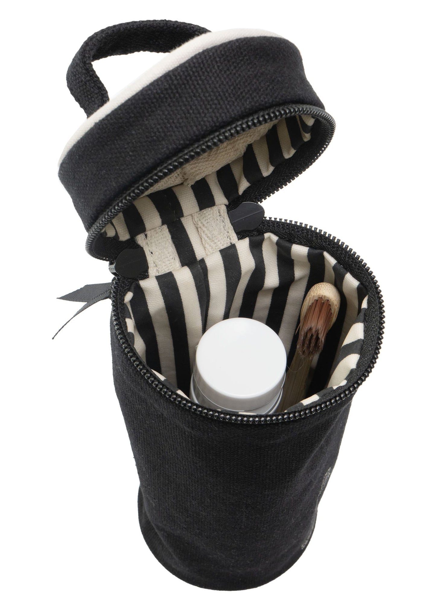 La L'Amour 16oz Cotton Canvas Top Handle Cylinder Toothbrush Case