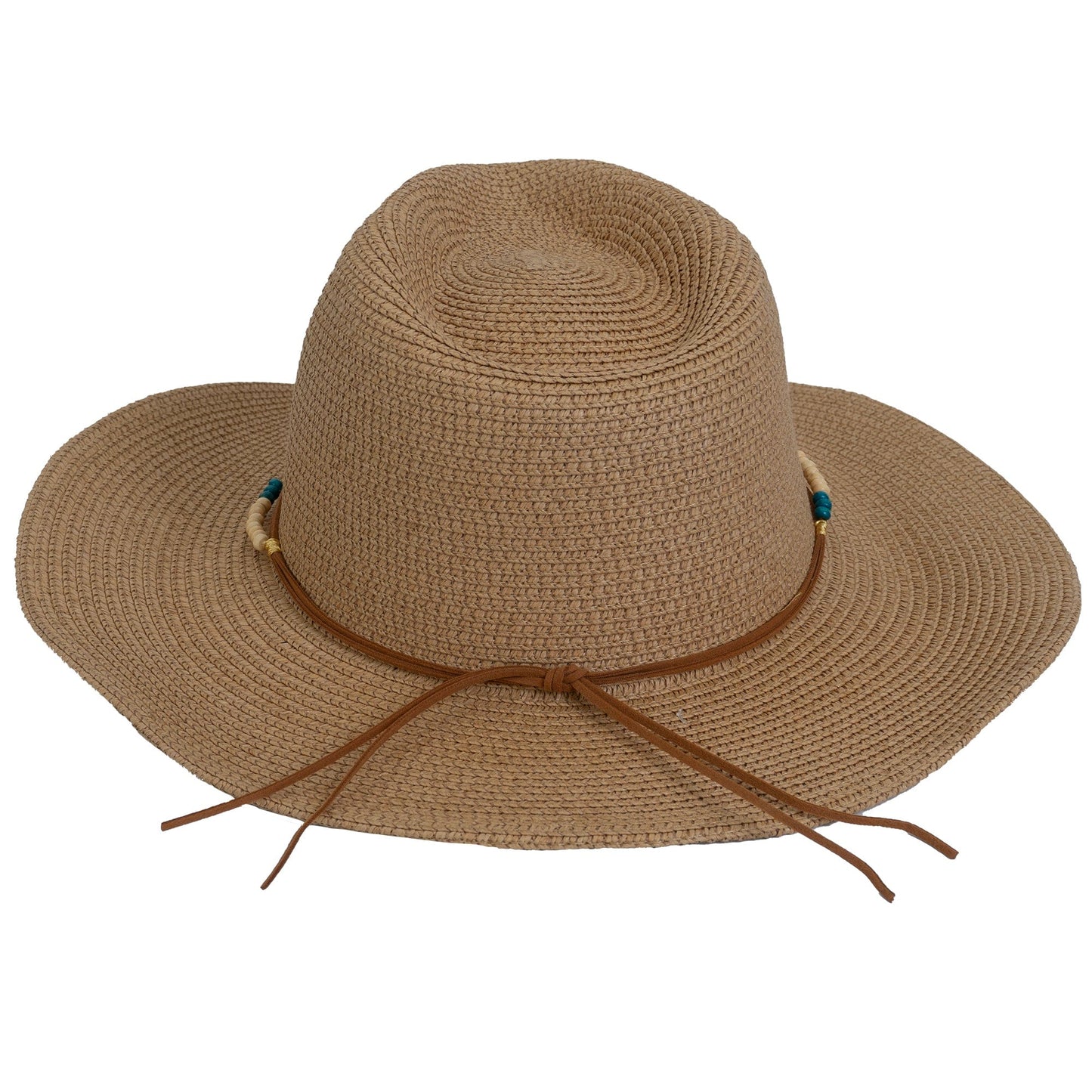 Magid Beaded Macrame Cowboy Straw Hat