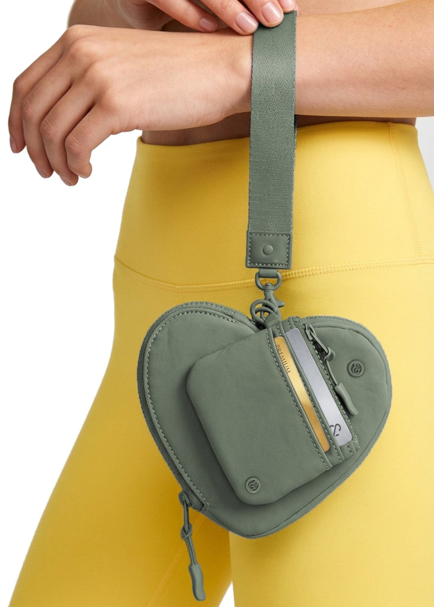 Joan & David The Hold-All Sport Nylon 3 Piece Set Heart Zip Pouch, Card Case & Lanyard Key Chain