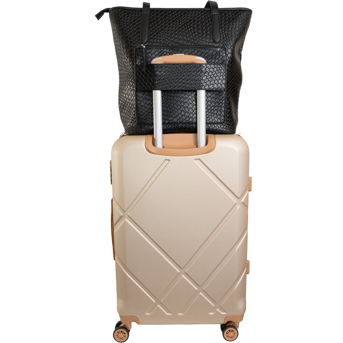 Ellen Tracy 18 Inch Woven Large Travel Workbook Tote Bag