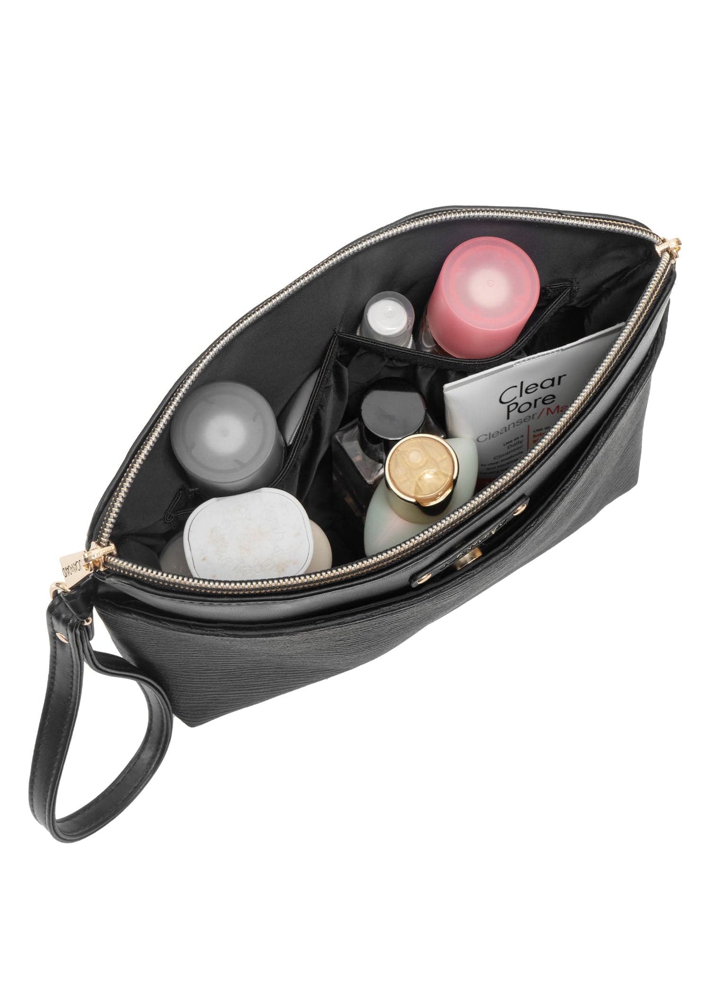 Joan & David Top Zip Wristlet Cosmetic Case
