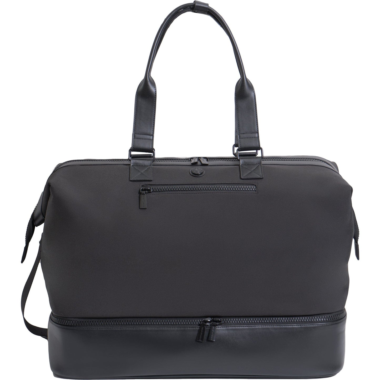 Max Studio Sport Nylon & Faux Leather Drop Bottom Duffel Bag