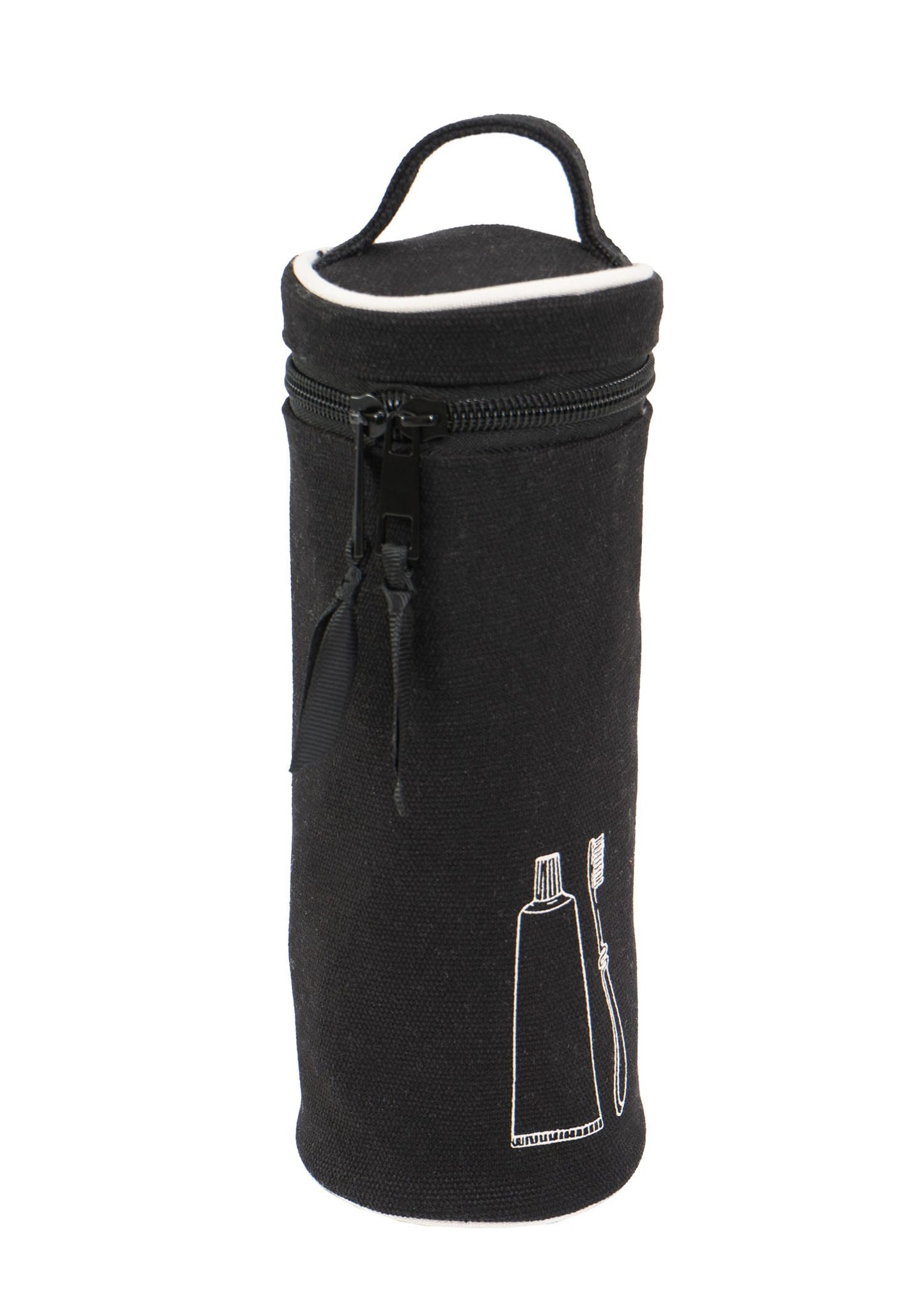 La L'Amour 16oz Cotton Canvas Top Handle Cylinder Toothbrush Case