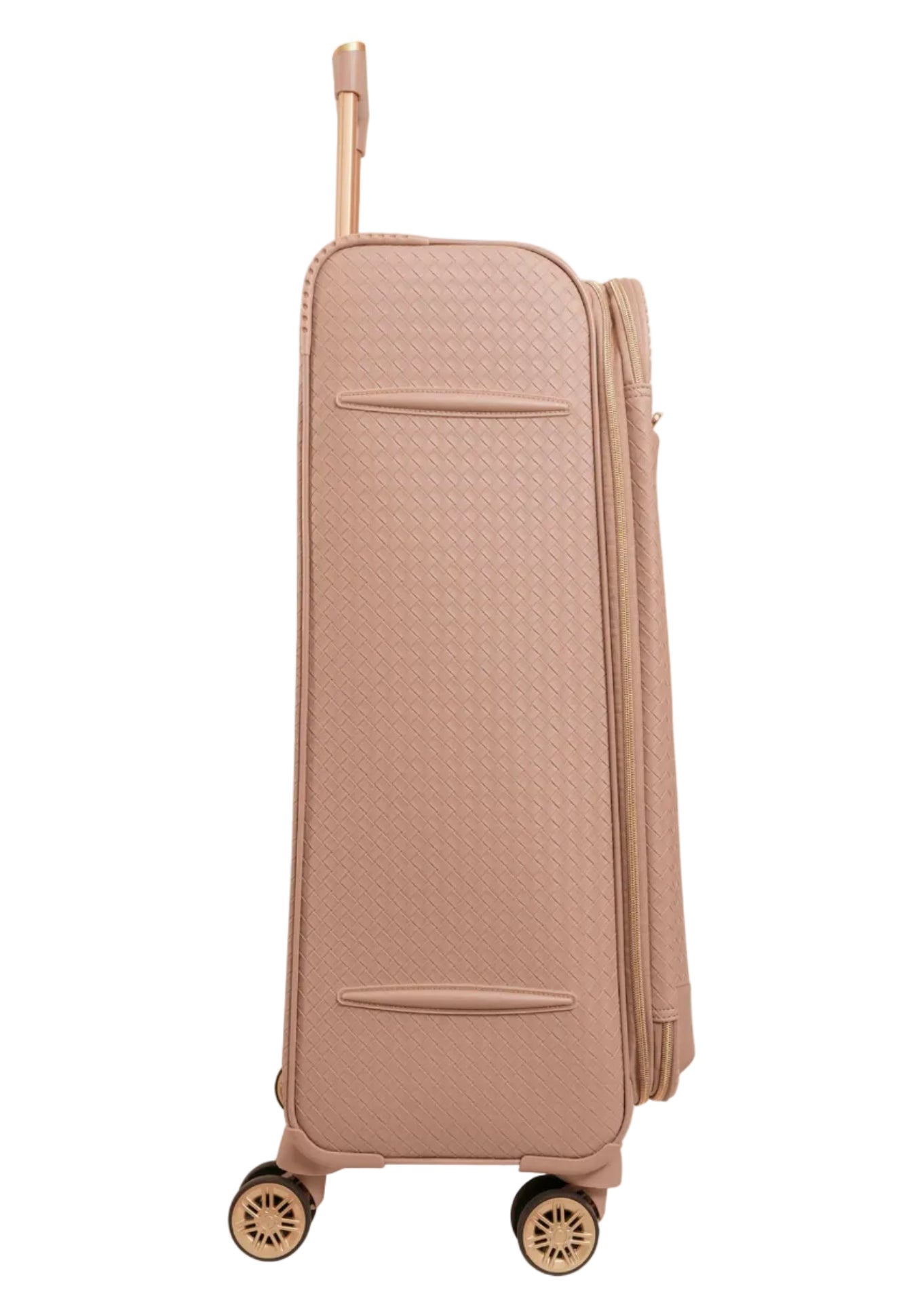 Ellen Tracy 3 PC Soft Sided Woven Faux Leather Luggage Set – 21", 29", 32" Expandable 8-Wheel Spinners