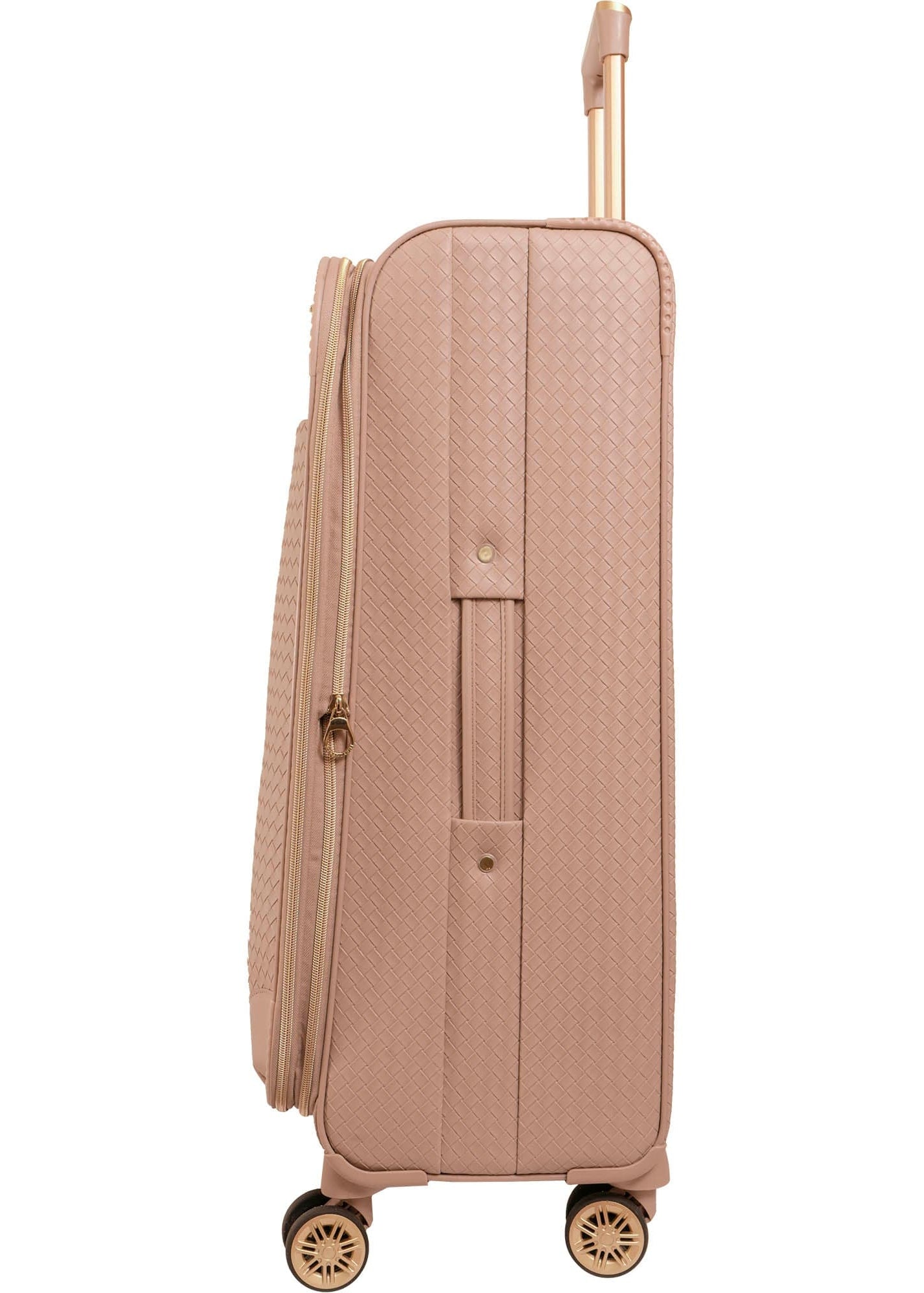 Ellen Tracy 3 PC Soft Sided Woven Faux Leather Luggage Set – 21", 29", 32" Expandable 8-Wheel Spinners