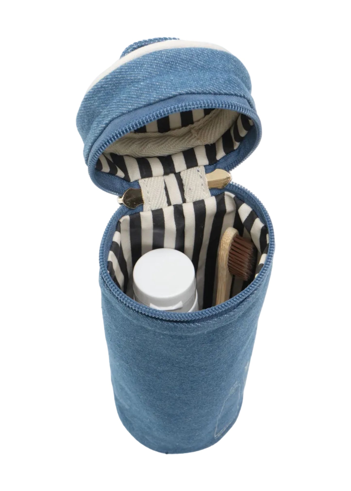 La L'Amour 16oz Cotton Canvas Top Handle Cylinder Toothbrush Case