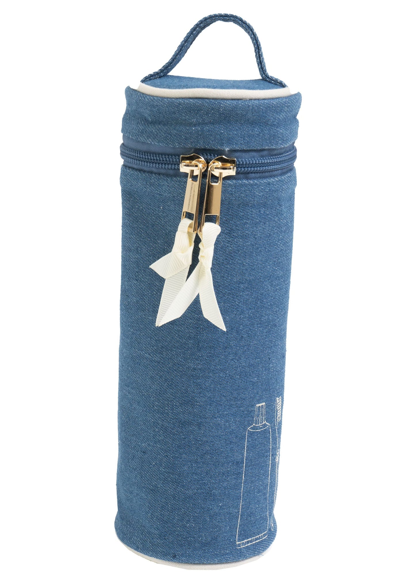 La L'Amour 16oz Cotton Canvas Top Handle Cylinder Toothbrush Case