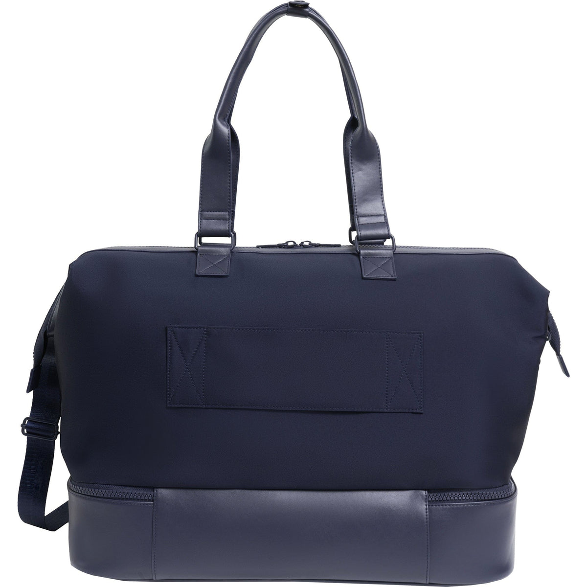 Max Studio Sport Nylon & Faux Leather Drop Bottom Duffel Bag