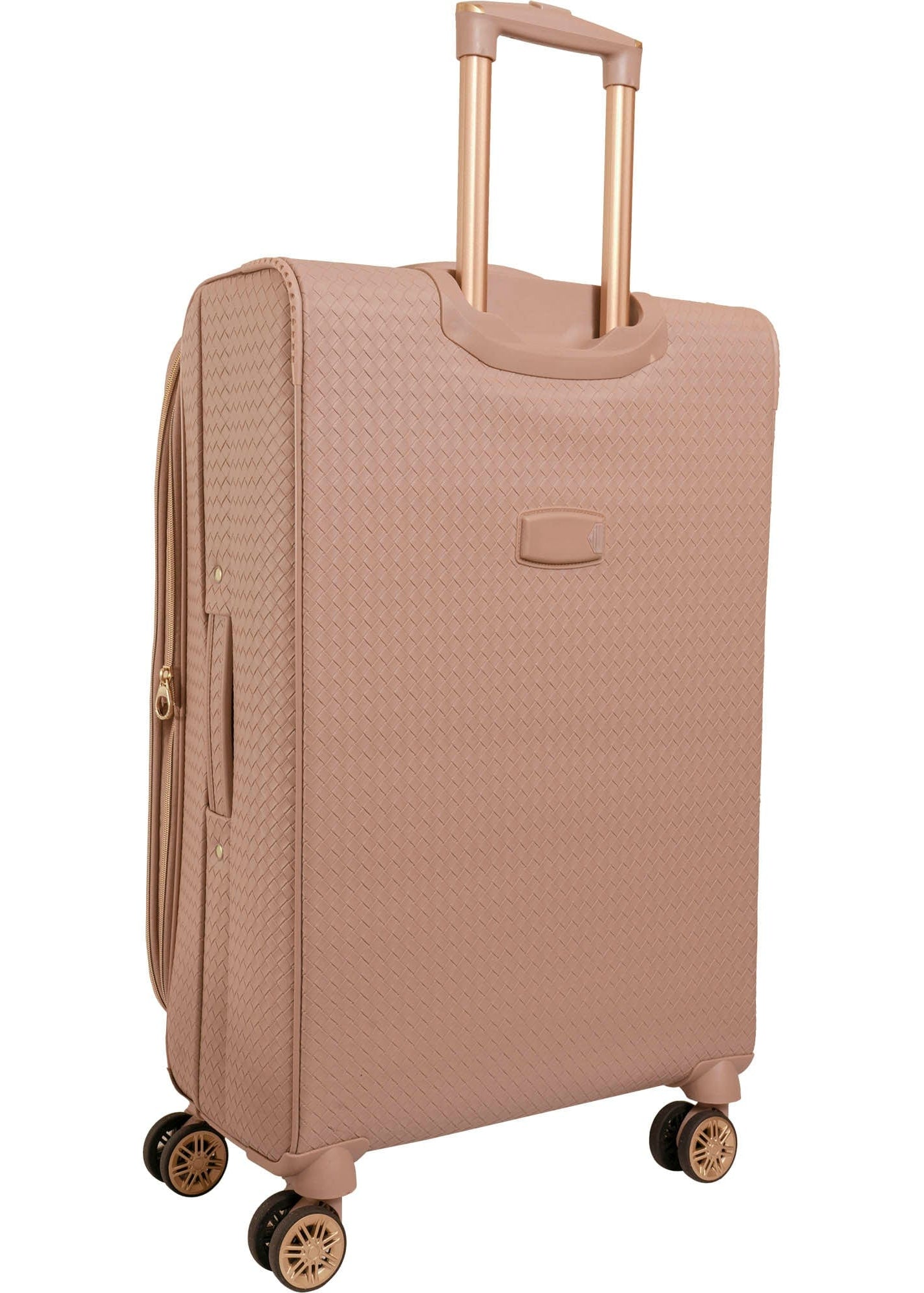 Ellen Tracy 3 PC Soft Sided Woven Faux Leather Luggage Set – 21", 29", 32" Expandable 8-Wheel Spinners