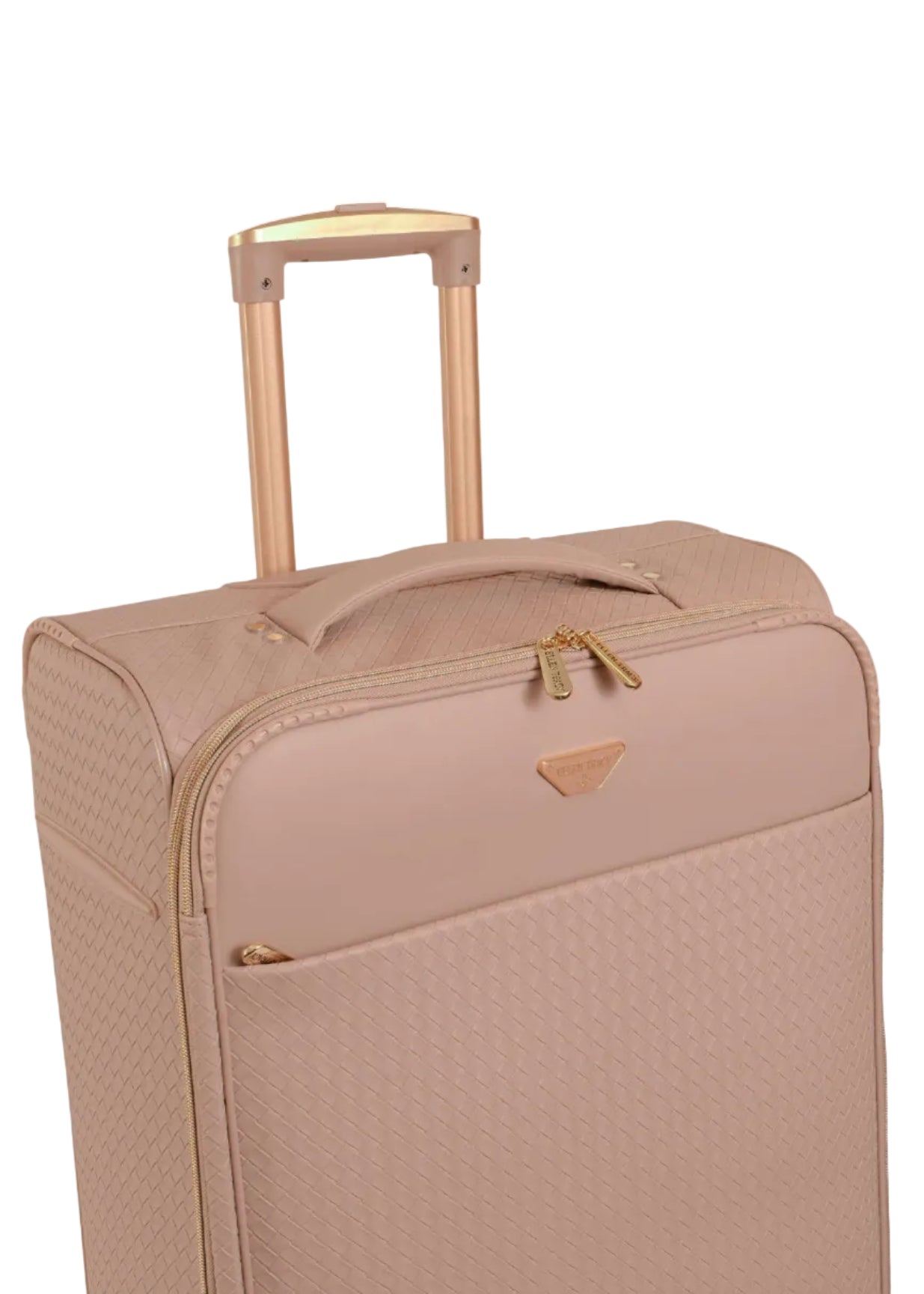 Ellen Tracy 3 PC Soft Sided Woven Faux Leather Luggage Set – 21", 29", 32" Expandable 8-Wheel Spinners