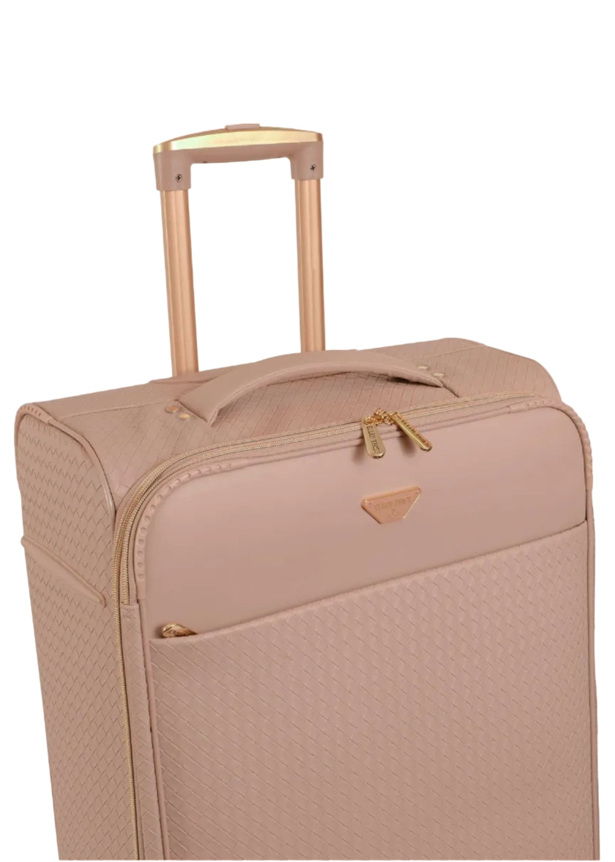 Ellen Tracy 3 PC Soft Sided Woven Faux Leather Luggage Set – 21", 29", 32" Expandable 8-Wheel Spinners