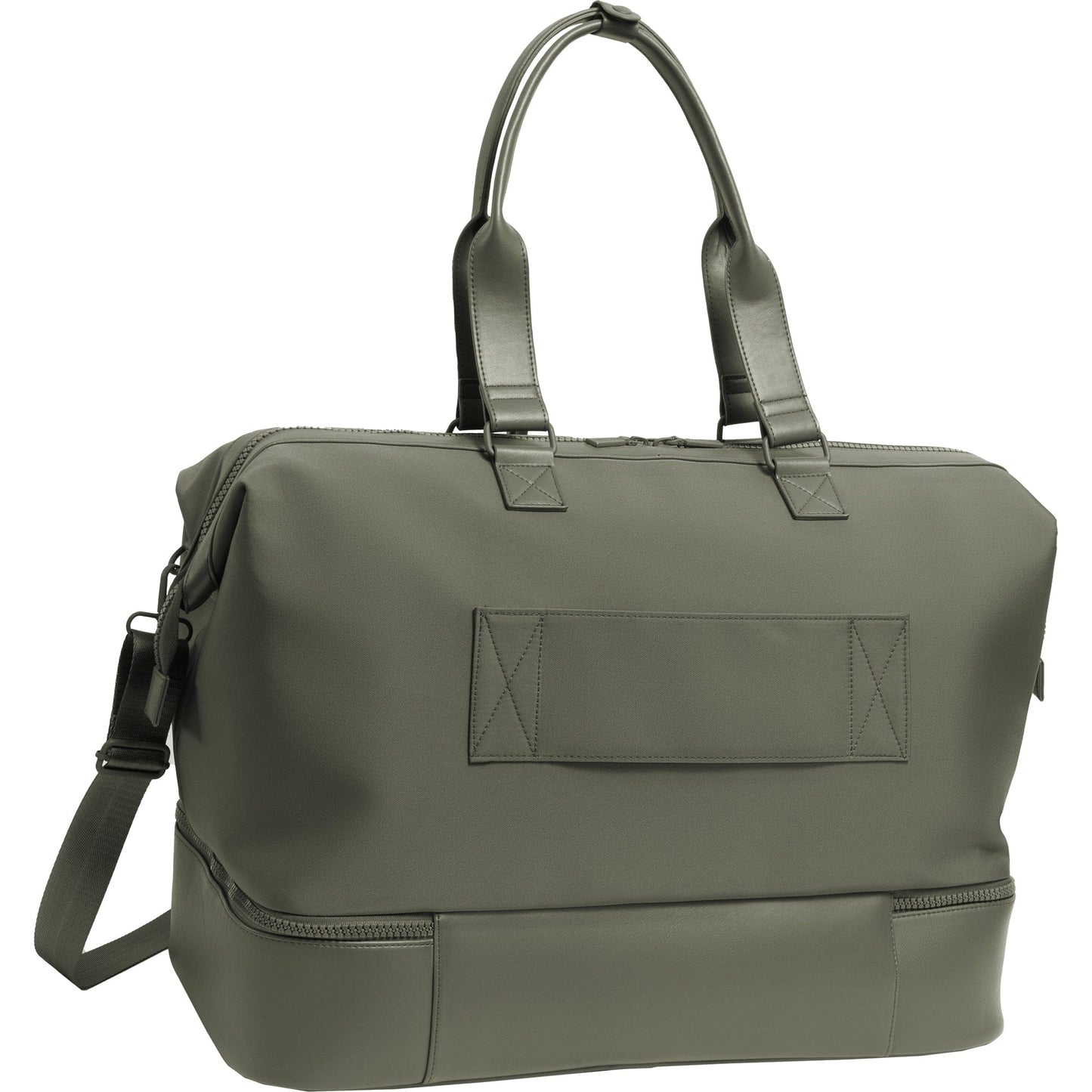 Max Studio Sport Nylon & Faux Leather Drop Bottom Duffel Bag