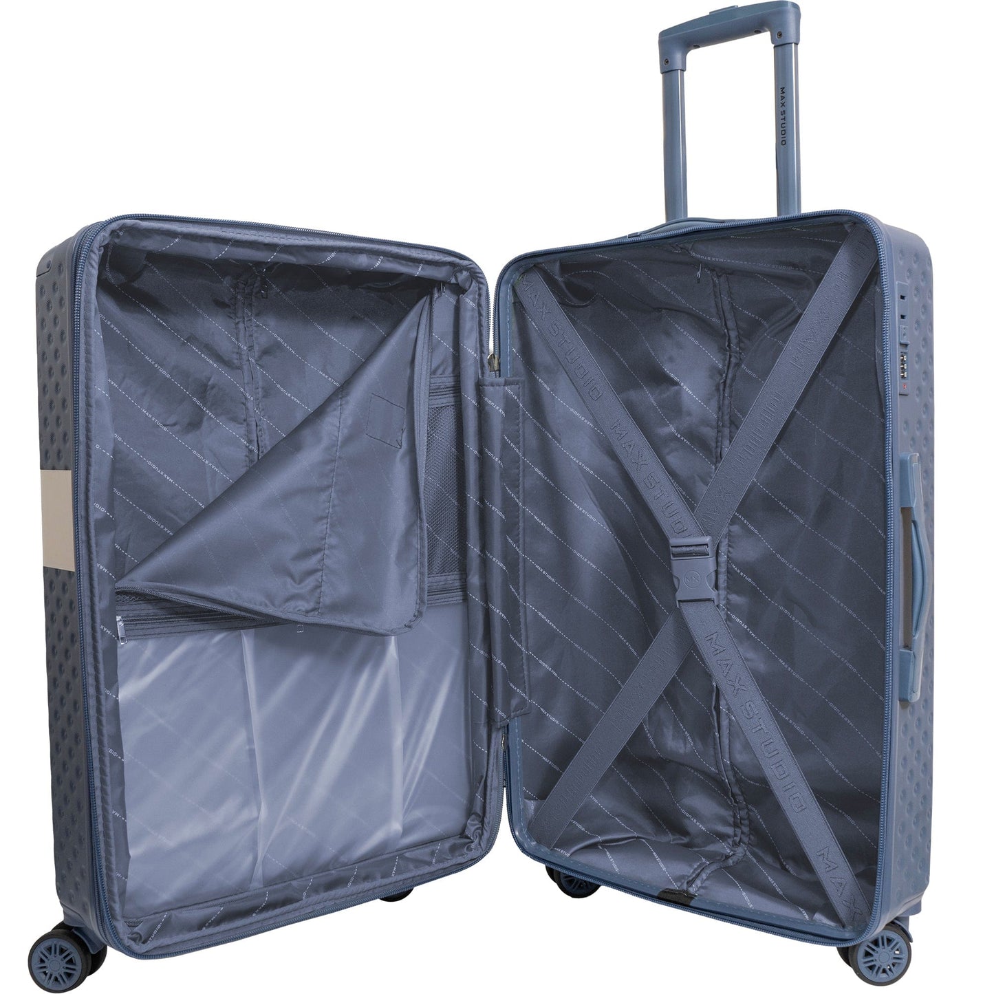 Max Studio Tonal Tufted ABS 2-Piece Hard-Sided Luggage Set