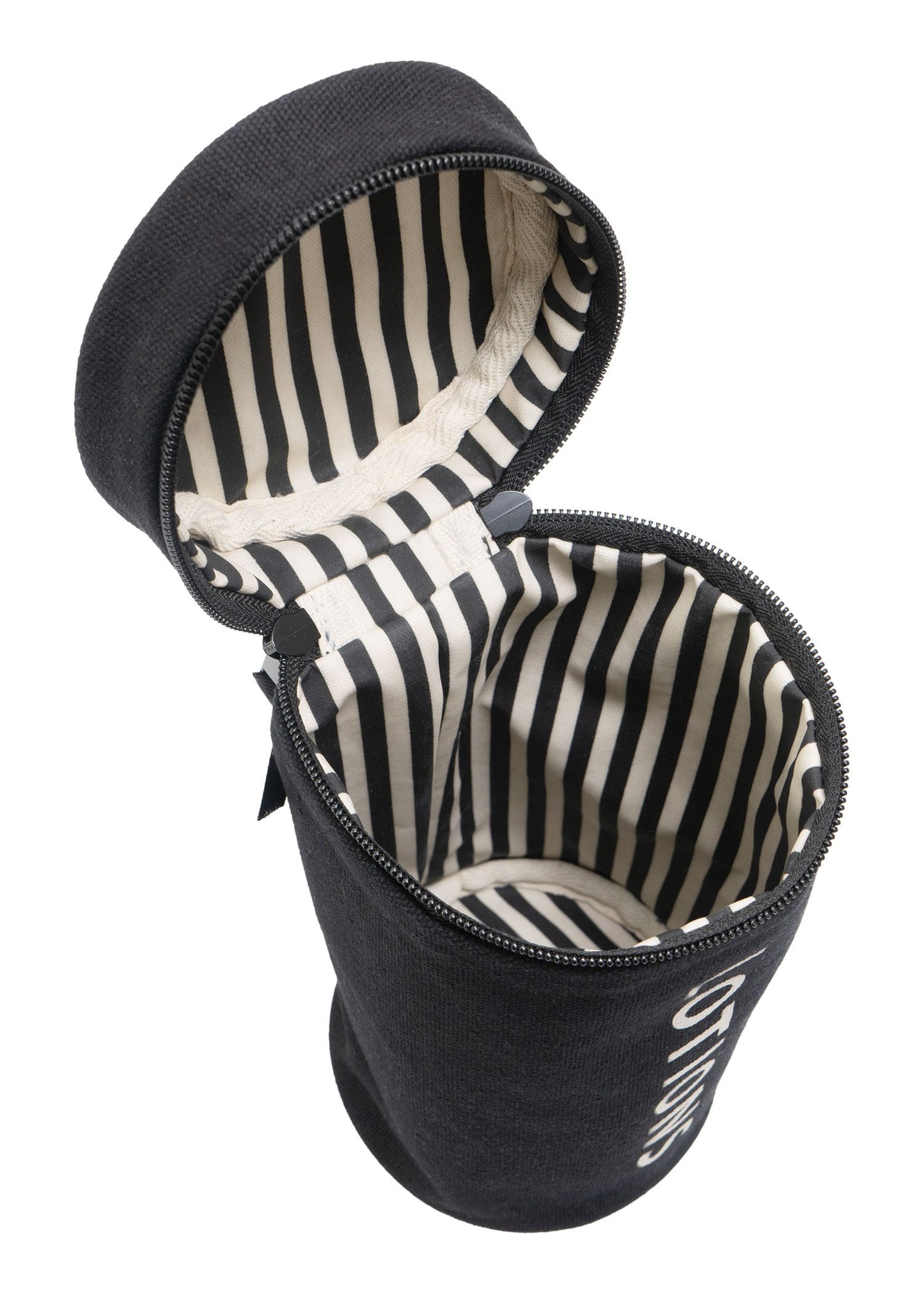La L'Amour 16 oz Cotton Canvas Top Handle Cylinder Toiletry Lotions Case