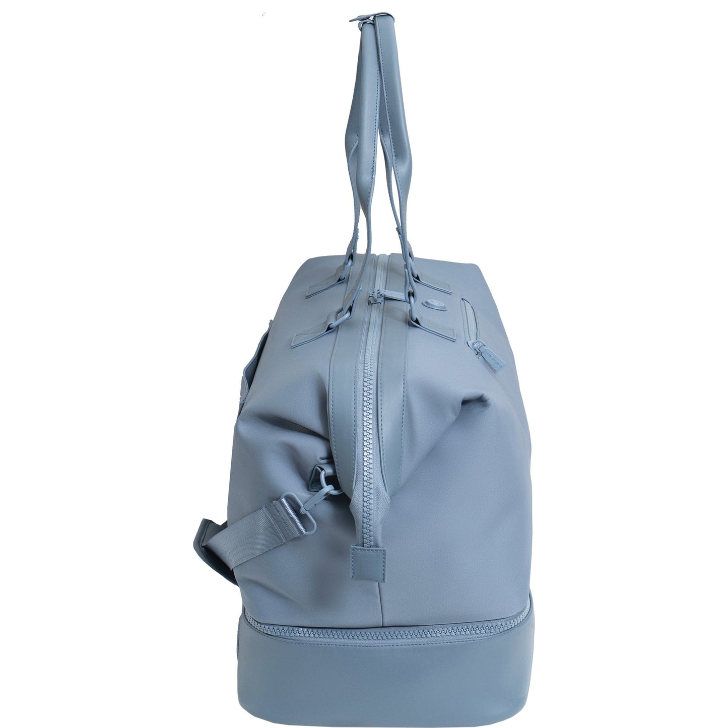 Max Studio Sport Nylon & Faux Leather Drop Bottom Duffel Bag