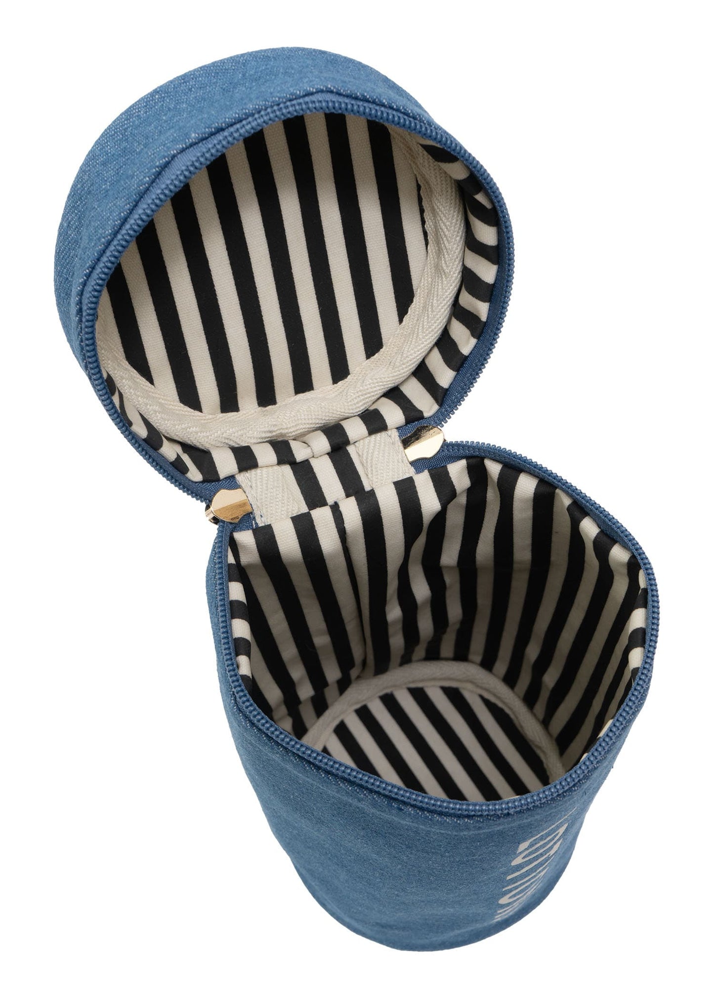 La L'Amour 16 oz Cotton Canvas Top Handle Cylinder Toiletry Lotions Case