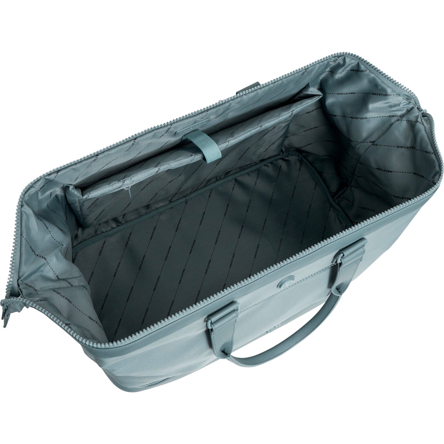 Max Studio Sport Nylon & Faux Leather Drop Bottom Duffel Bag