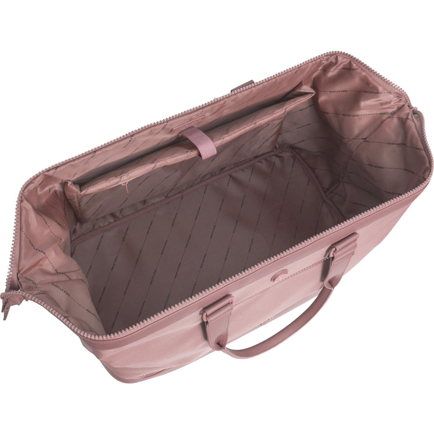 Max Studio Sport Nylon & Faux Leather Drop Bottom Duffel Bag