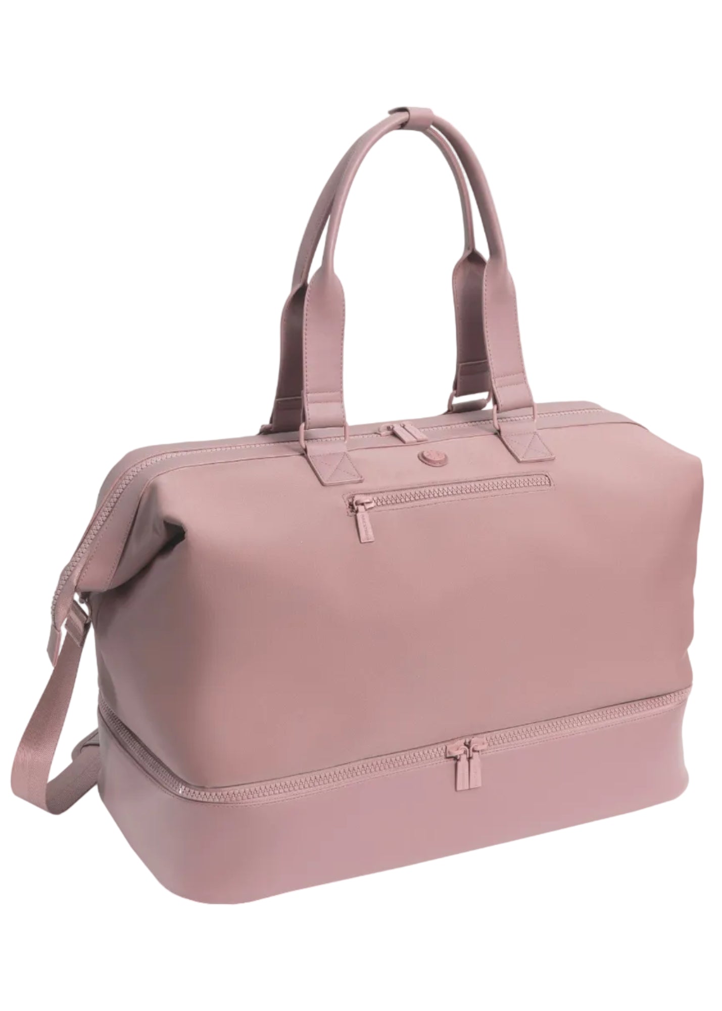 Max Studio Sport Nylon & Faux Leather Drop Bottom Duffel Bag