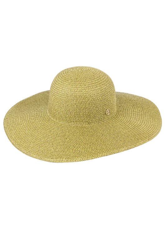 Adrienne Vittadini Metallic Lurex Straw Floppy