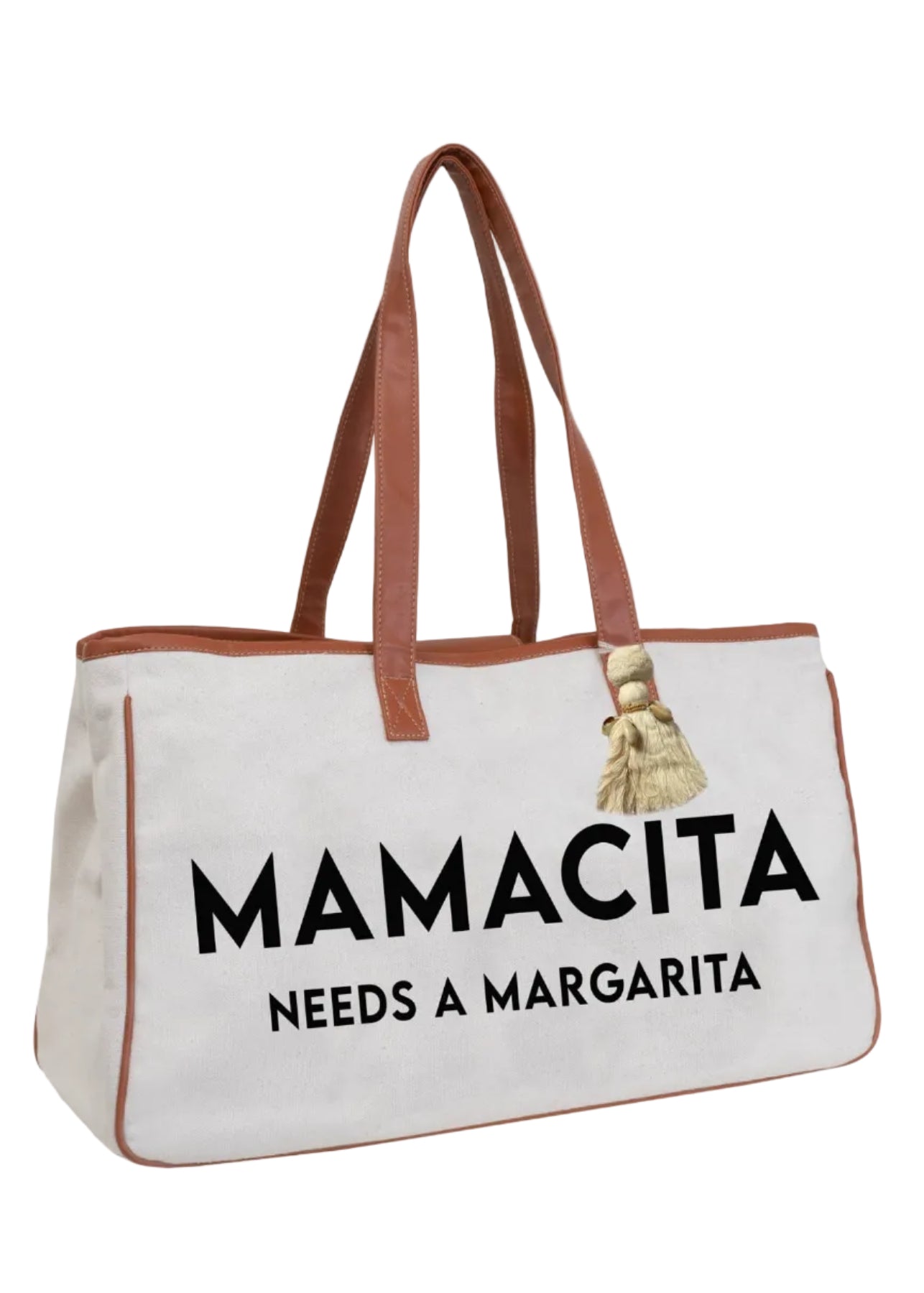 Magid Canvas Slogan Tote "MAMACITA NEEDS A MARGARITA"