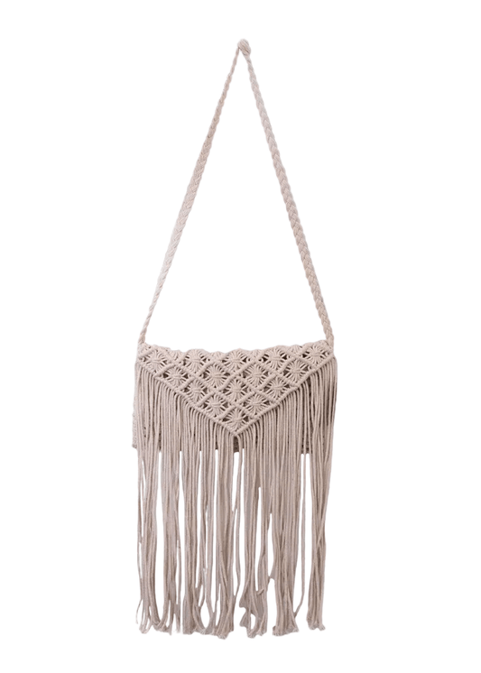 Magid Natural Cotton Macrame Fringe Crossbody