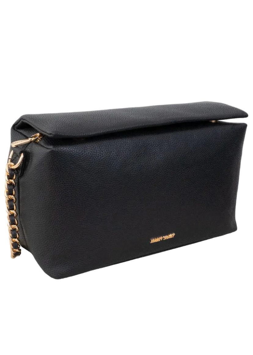 Ellen Tracy Pebble Grain Chain Top Flap Crossbody