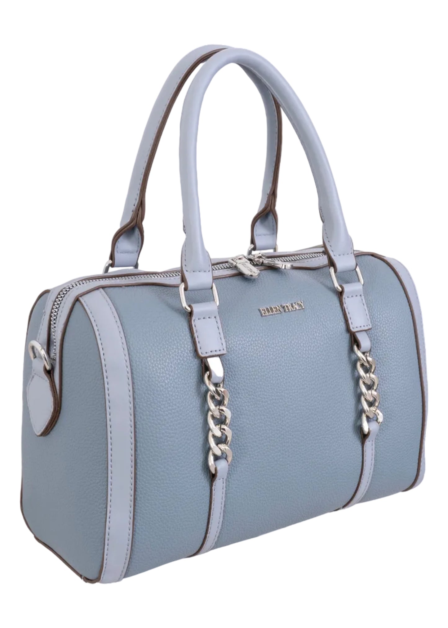 Ellen Tracy Pebble Grain Chain Barrel Crossbody