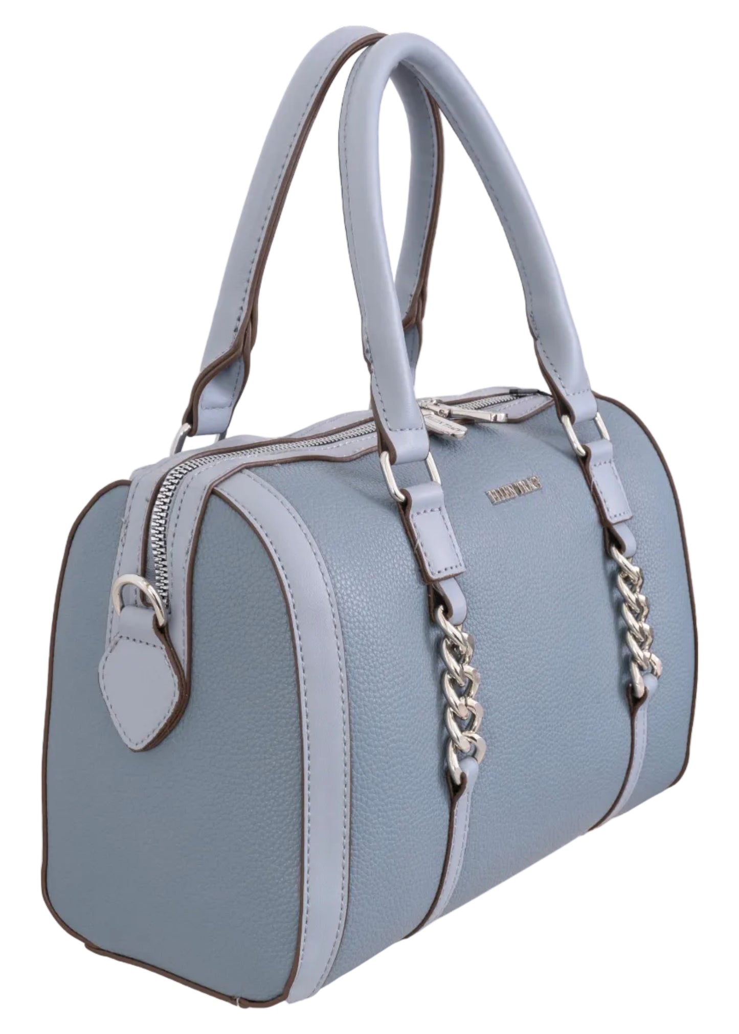 Ellen Tracy Pebble Grain Chain Barrel Crossbody