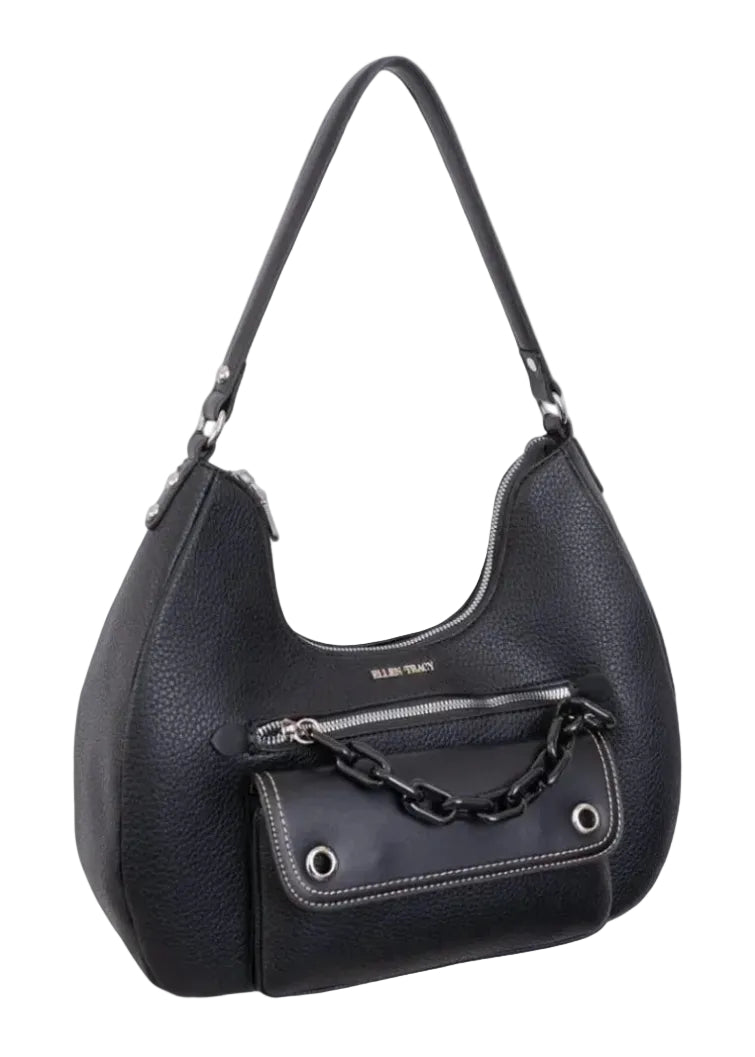 Ellen Tracy Resin Chain Hobo Shoulder Bag