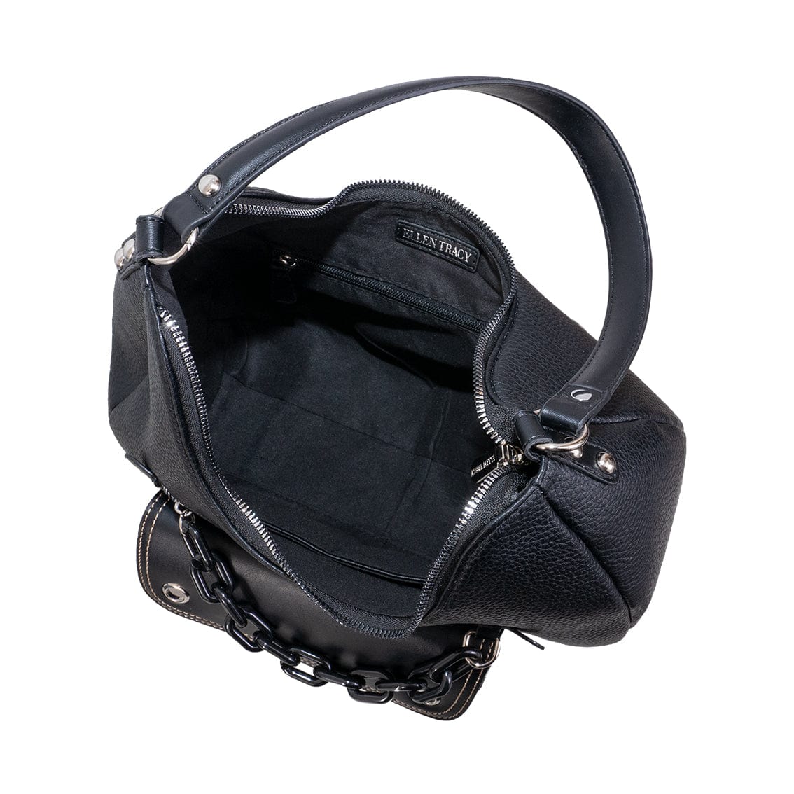 Ellen Tracy Resin Chain Hobo Shoulder Bag