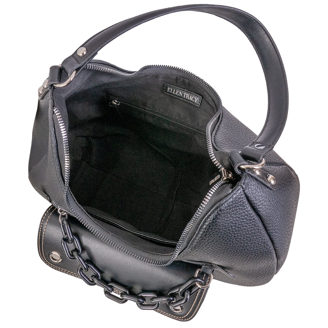 Ellen Tracy Resin Chain Hobo Shoulder Bag