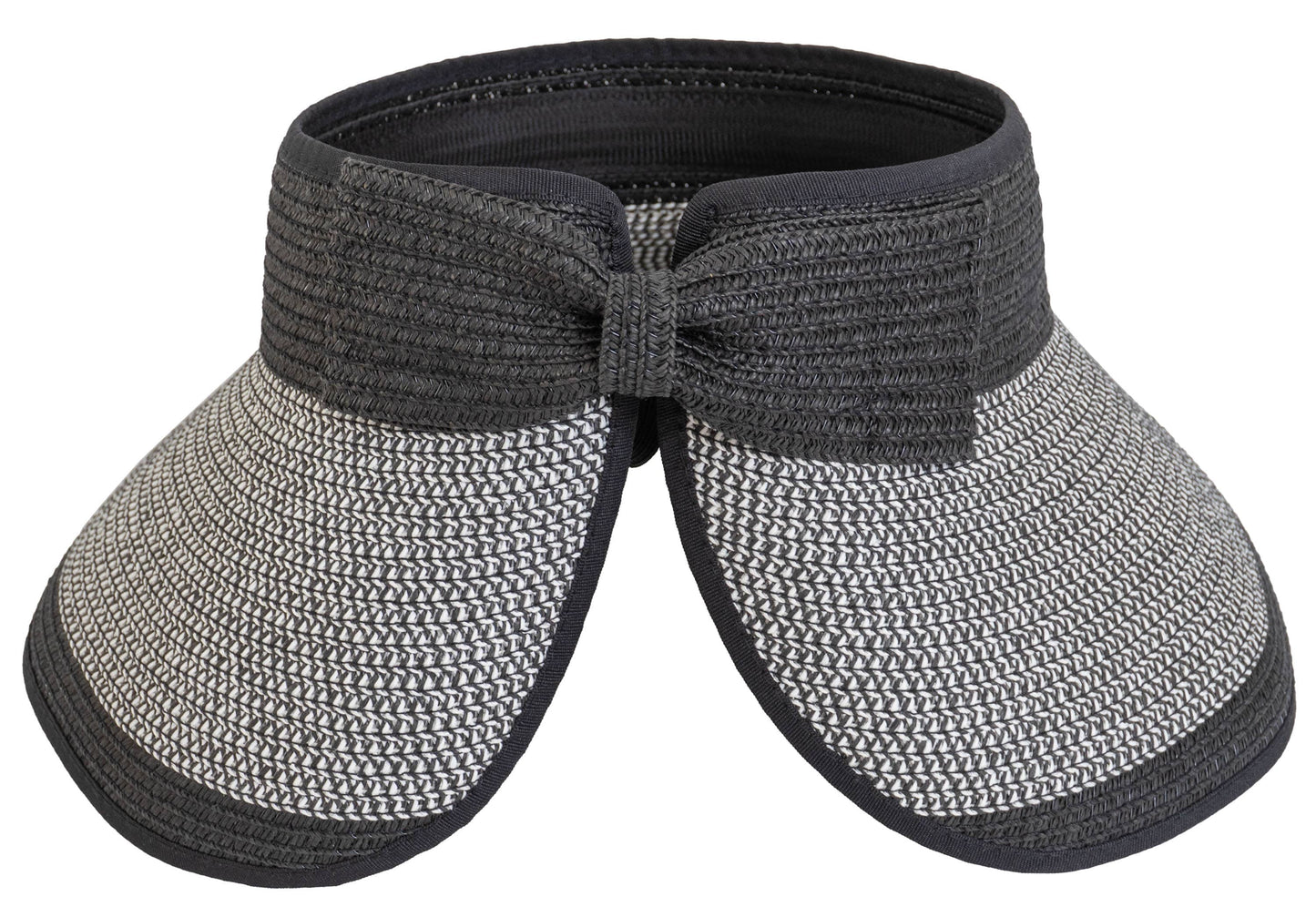 Magid Straw Two Tone Color Block Roll Up Visor