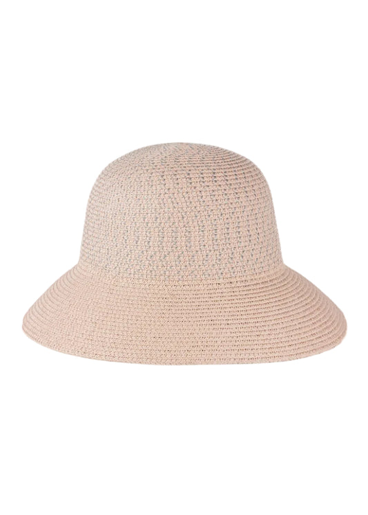 Magid Metallic Two Tone Straw Bucket Hat