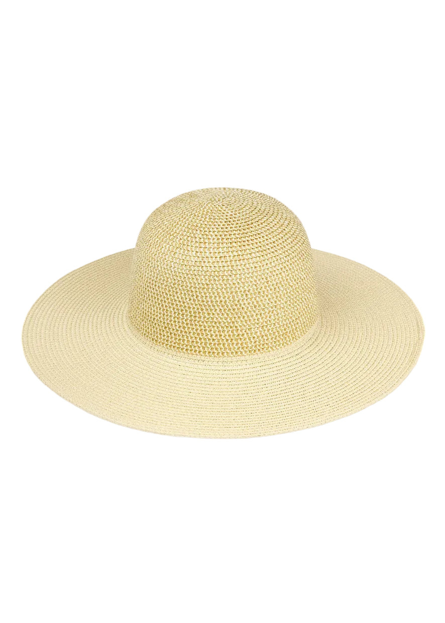 Magid Two Tone Metallic Straw Floppy Hat