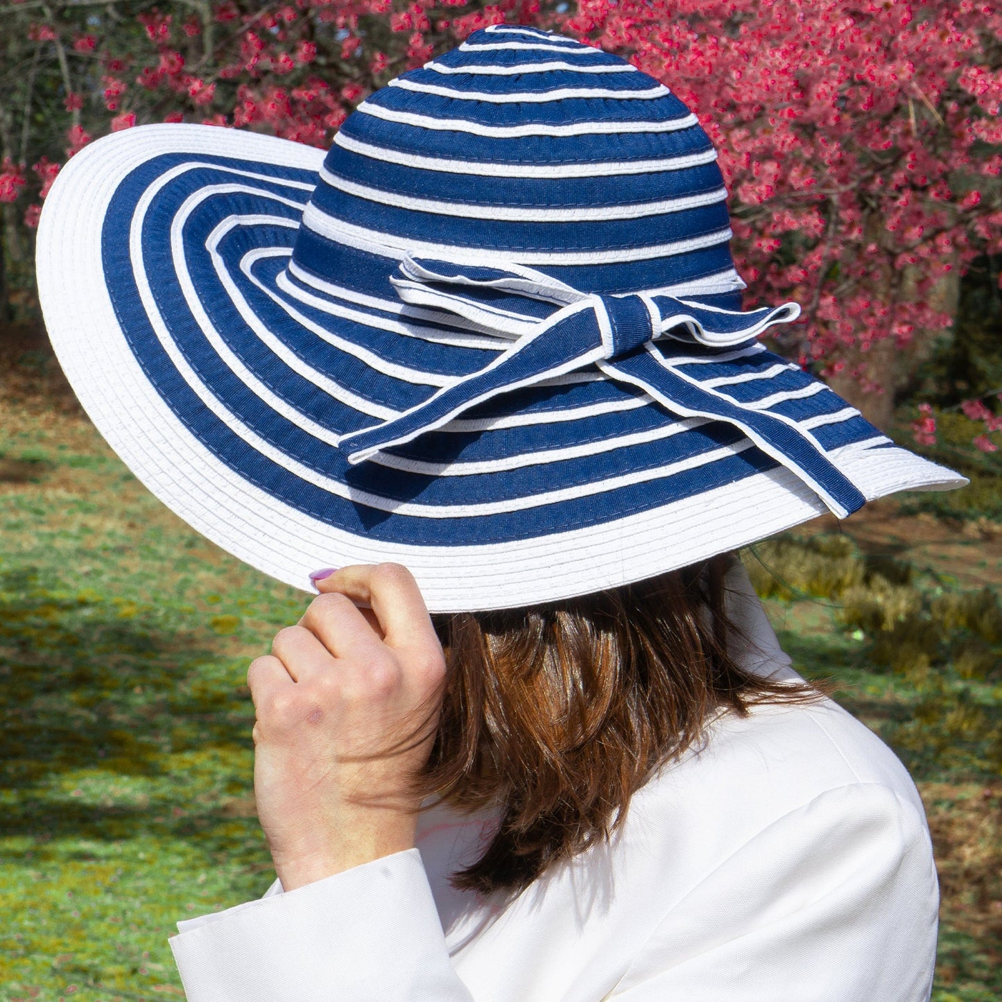 Magid Striped Cotton Foldable Floppy Hat