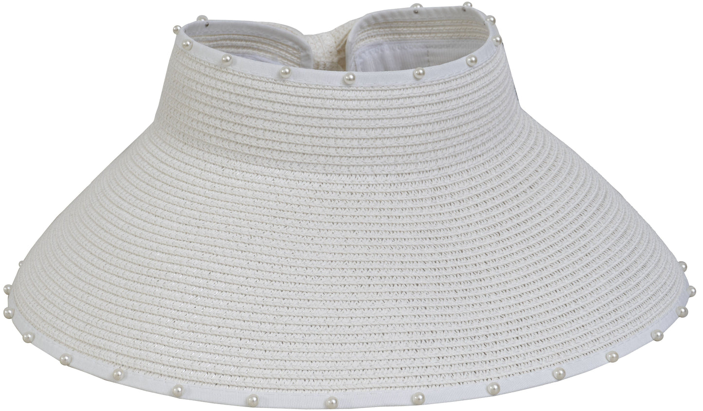 Magid Pearl Brim Roll Up Straw Visor
