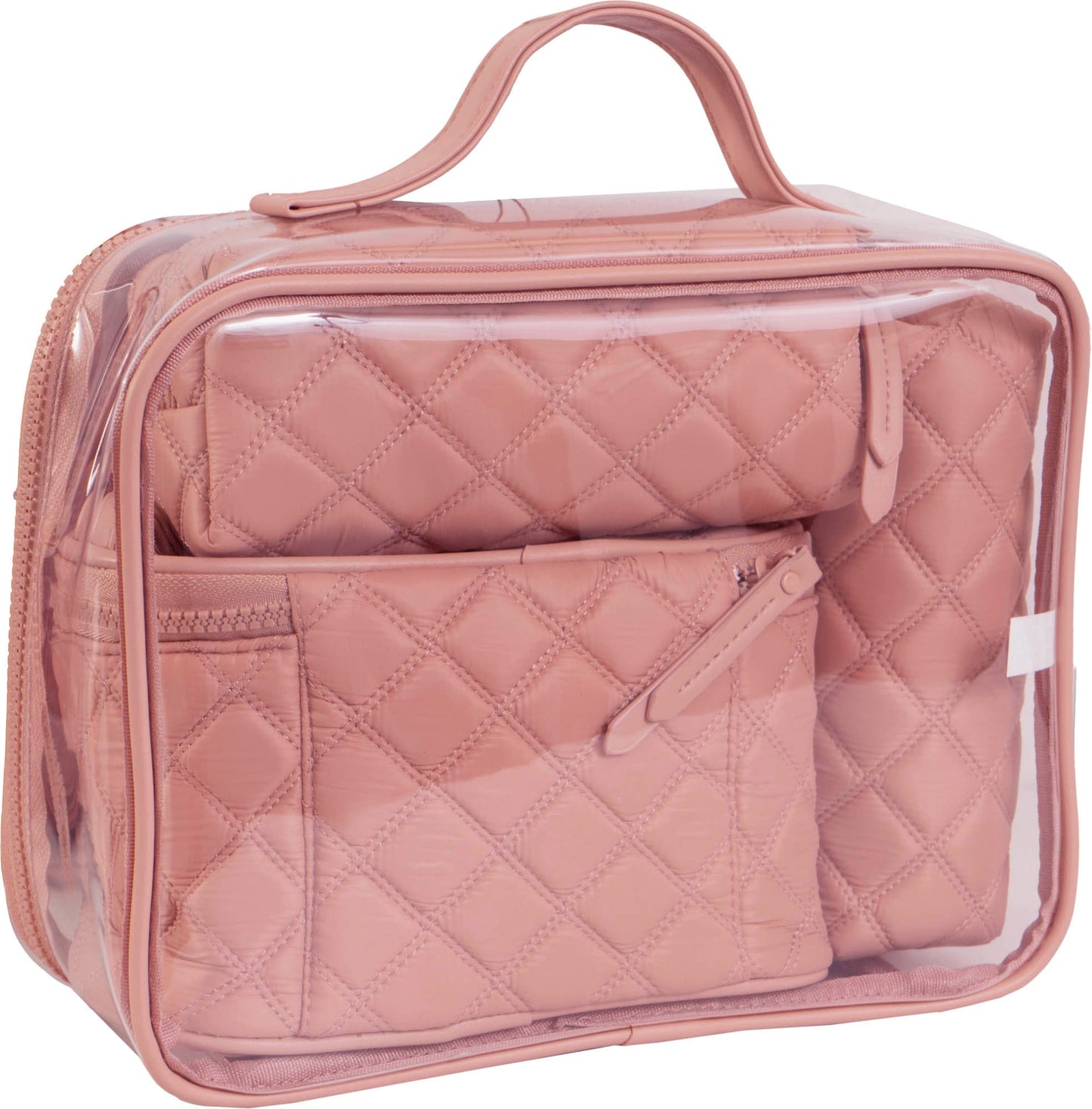 Joan & David The Diamond Quilted Nylon 4 Piece Toiletry Set
