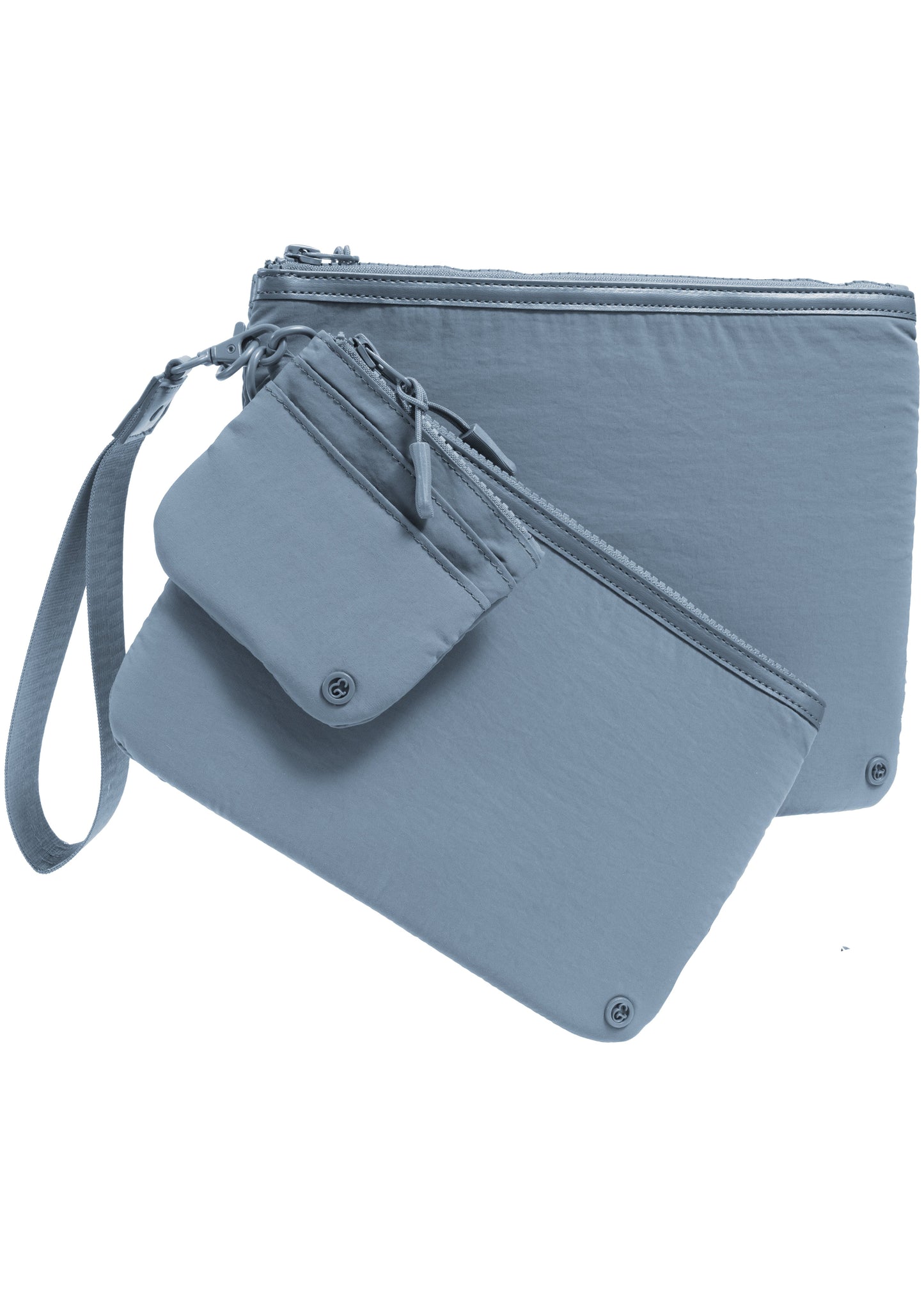 Joan & David The Hold-All Sport Nylon 4 Piece Set Wristlet Pouches, Card Case, Keychain Lanyard 4 Piece Set