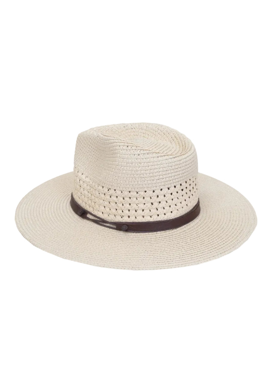 Max Studio Eyelet Straw Panama Hat