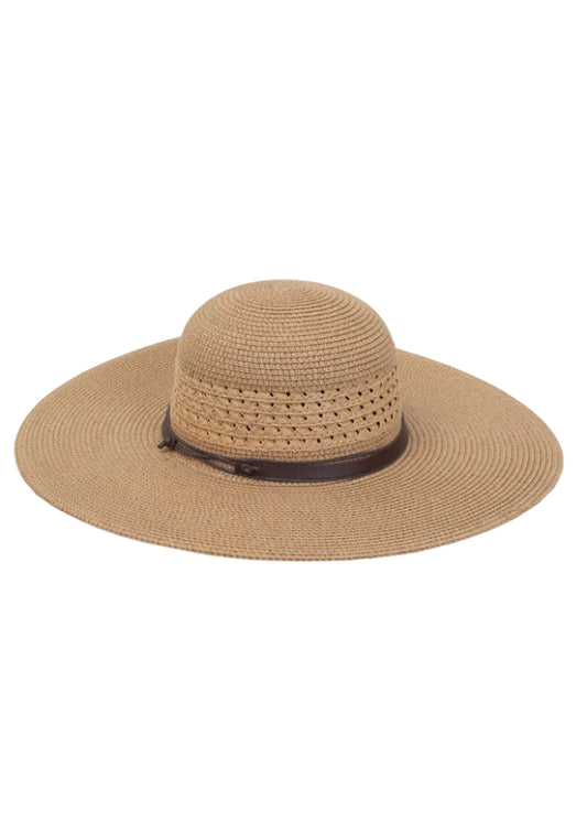 Max Studio Eyelet Straw Floppy